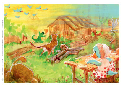 Poldi und Poldiline bauen eine Kindervilla - Präsentationsset 20 Drucke A3 der Illustrationen – Bild 16